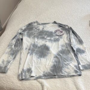Cotton On Gray and White Tie-Dye Long Sleeve Tee
